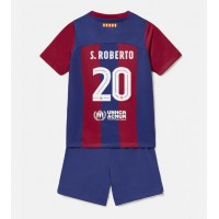Barcelona Sergi Roberto #20 Koti Peliasu Lasten 2023-24 Lyhythihainen (+ Lyhyet housut)
